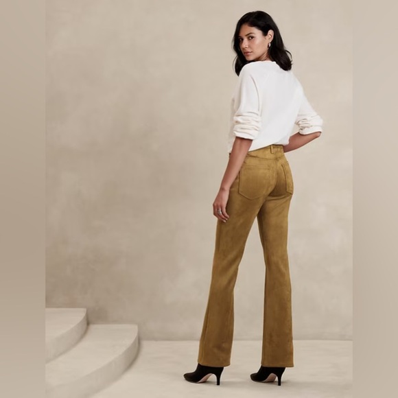 Banana Republic Vegan Suede Low Rise Bootcut Pant - Picture 3 of 14